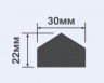 Молдинг 22х30 мм HiWood TRN30 белый 270 см