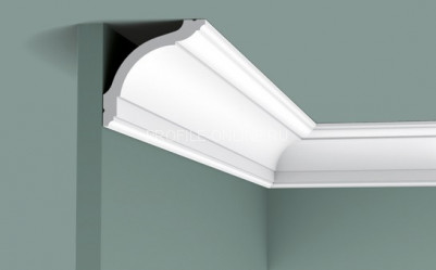Гибкий потолочный плинтус Orac Decor Duropolymer CX127F белый полистирол 94х94 мм 200 см