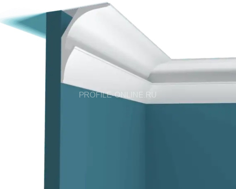 Потолочный плинтус Перфект Плюс P177 M белый из ударопрочного полимера 90х120 мм 200 см