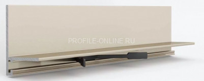 Алюминиевый микроплинтус скрытого монтажа 16х36 мм Laconistiq micro-L max светло-золотой 245 см