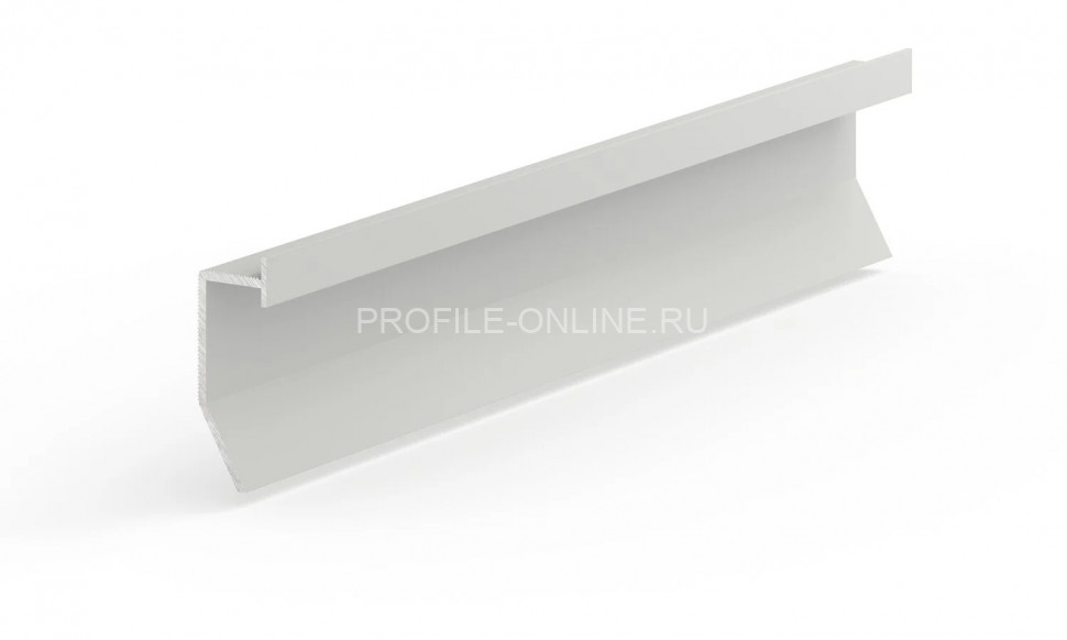 Теневой плинтус 11х24 мм скрытого монтажа универсальный алюминиевый Laconistiq Novel Regular белый 300 см зазор 30 мм