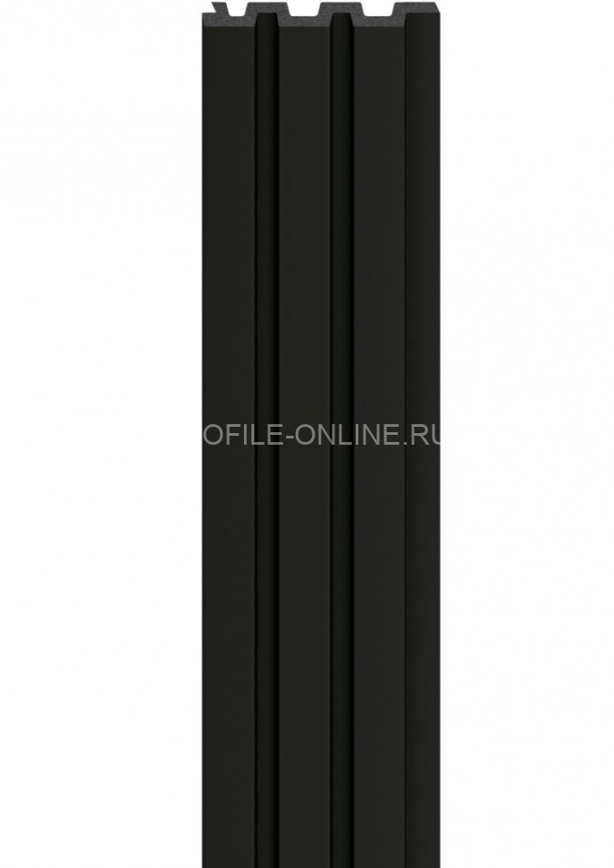 Стеновая реечная панель VOX LINERIO M-LINE черная 2650х122х12 мм