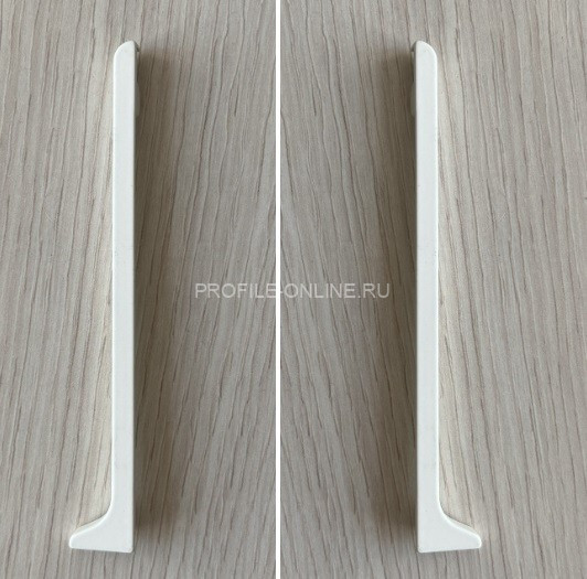 Комплект заглушек для напольного плинтуса ПТ-40 металл белый