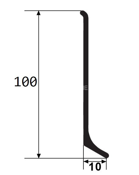 Наружный уголок для напольного плинтуса ПТ-100 металл черный