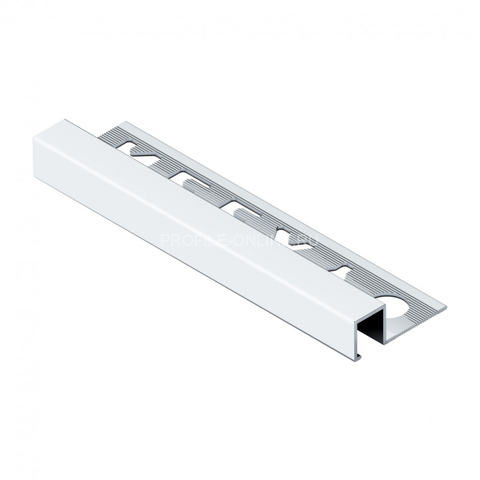 Алюминиевый П-профиль закладной 10х10 мм NEEXY PV31-02-MS серебро матовое 2.7м