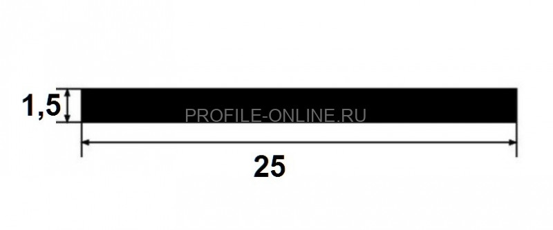 Латунная полоса 25 PP 25 OA антик 2,7м