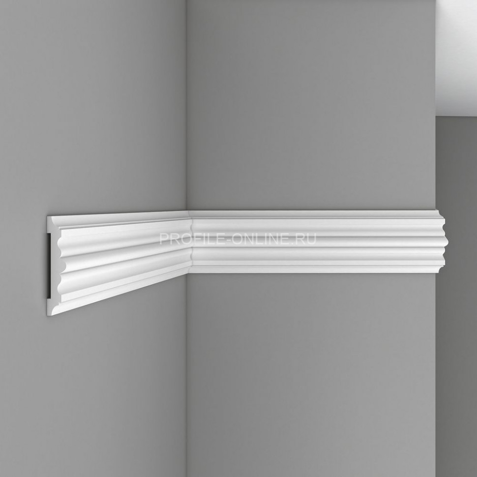 Молдинг гладкий DECOMASTER 97902F гибкий Flexible (100x20x2400) из полиуретана, белый под покраску