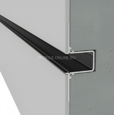Теневая рейка разделительная алюминиевая Диал ТРР-15 черная 2 м