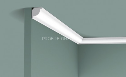 Гибкий потолочный плинтус Orac Decor Duropolymer CX132F белый полистирол 20х20 мм 200 см