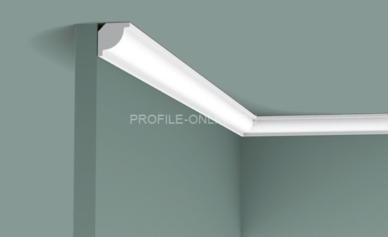 Гибкий потолочный плинтус Orac Decor Duropolymer CX132F белый полистирол 20х20 мм 200 см