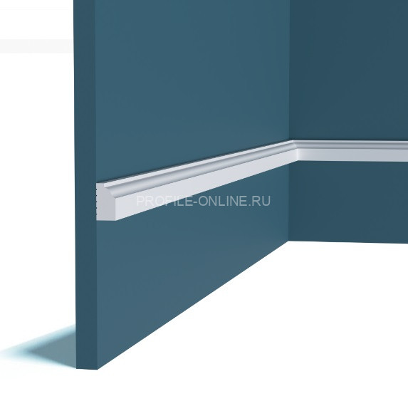 Декоративный молдинг Перфект Плюс P182 белого цвета из ударопрочного полимера 16х30 мм 200 см