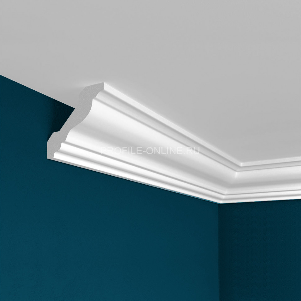 Потолочный плинтус Перфект Плюс P21 40 мм 200 см белый из ударопрочного полимера
