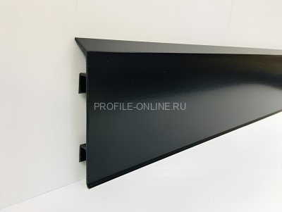 Плинтус для пола из алюминия с кабель-каналом 70 мм Евротрим F-70 2158.05 черный 295 см