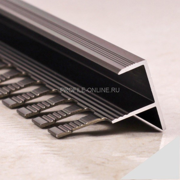 Алюминиевый F-профиль 10 мм ПФ-11 серебро матовое 2,7 м