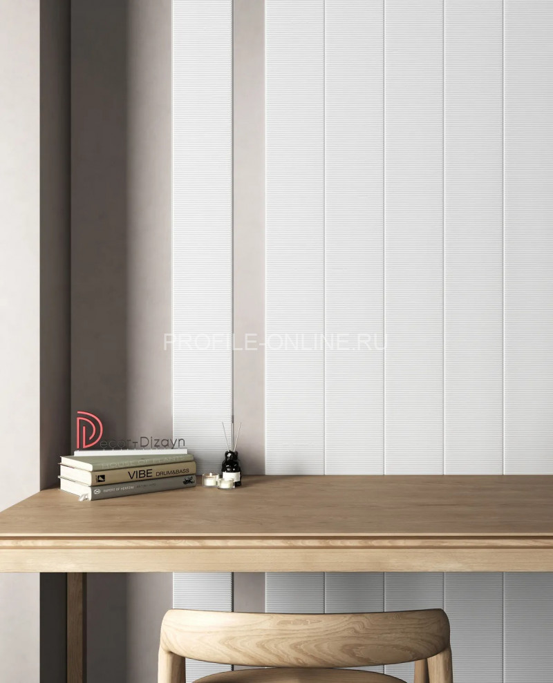 Отделочная стеновая декоративная панель 3D 200х10х3000 мм Decor-Dizayn DD925(3m) из полистирола белая, под покраску 3 м