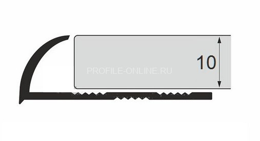 Нержавеющий С-профиль стальной 10 мм ПА-10 шлифованный 2,7 м