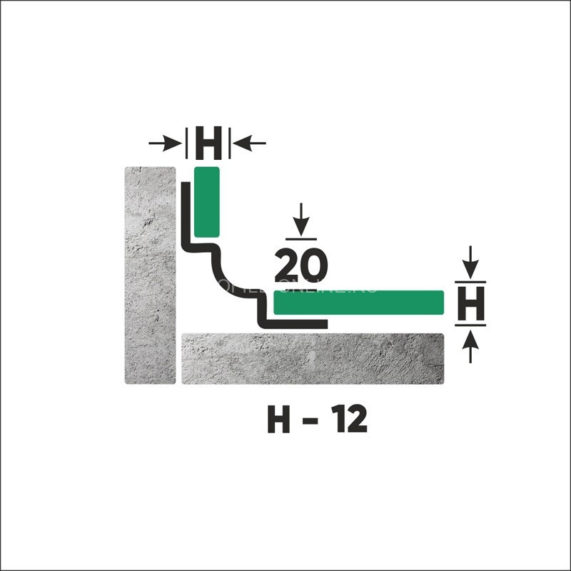 Нержавеющий профиль стальной для внутренних углов закладной округлый 12 мм FWM 12 GP золото полированное 270 см