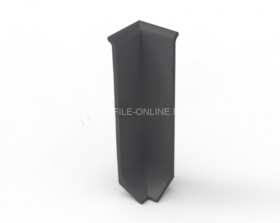 Внутренний уголок для напольного плинтуса 60 мм Диал ПЛ-60ув 0033 черный муар RAL 9005