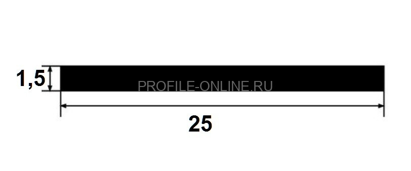 Латунная полоса 25 PP 25 ON полированная 2,7м