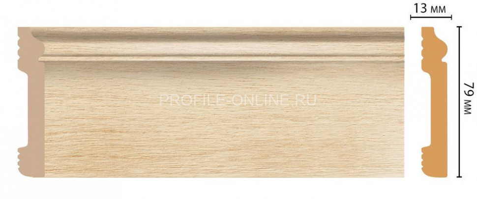 Плинтус напольный DECOMASTER D005-71 ШКx26 (79x13x2400) ударопрочный полимер Бук