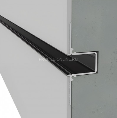 Теневая рейка разделительная алюминиевая Диал ТРР-15 черная 3 м