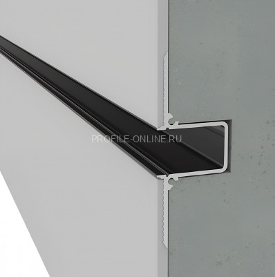 Теневая рейка разделительная алюминиевая Диал ТРР-15 черная 3 м