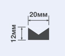 Молдинг 12х20 мм HiWood TRV20 белый 270 см