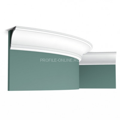 Гибкий потолочный плинтус Orac Decor Duropolymer CX199F белый дюрополимер 80х80 мм 200 см