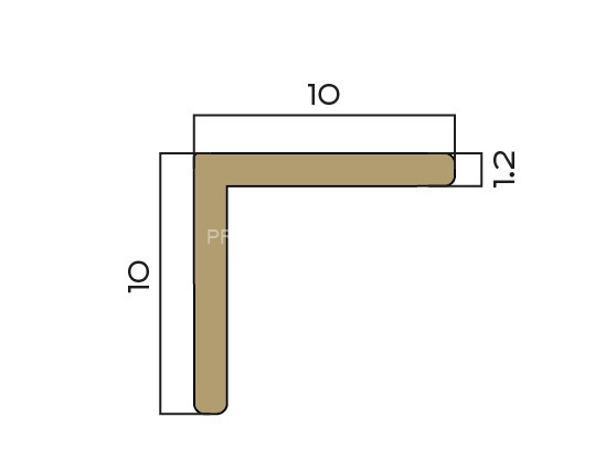 Латунный уголок 10х10 мм NEEXY PVL90-03 BAO брашированный 2.7м