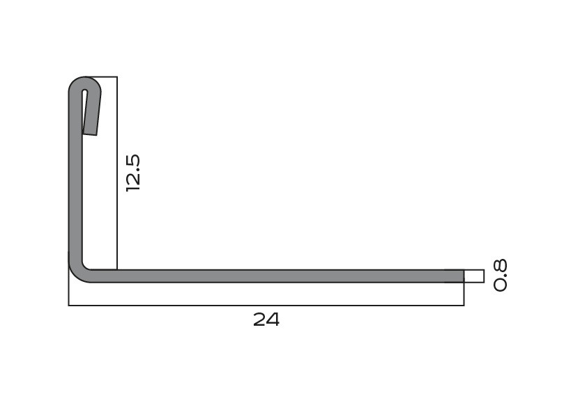 L-образный профиль из нержавеющей стали 12.5 мм NEEXY PVS94-06 ANTB-L антик браш 2.7 м