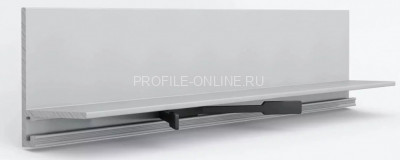 Алюминиевый микроплинтус скрытого монтажа 16х36 мм Laconistiq micro-L max серебро 245 см