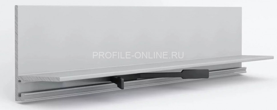 Алюминиевый микроплинтус скрытого монтажа 16х36 мм Laconistiq micro-L max серебро 245 см