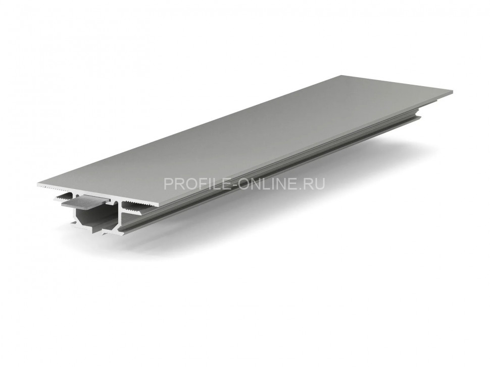 Теневой профиль потолочный скрытого монтажа 50x14 мм для штор алюминиевый Laconistiq Gips Gardina без покрытия 300 см