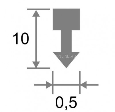 Латунный Т-профиль вставка ЛПТ-05 браш 2,7 м