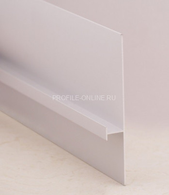 Алюминиевый плинтус скрытого монтажа для гипсокартона 111,5 мм ПЛ-141 серебро матовое 3 м