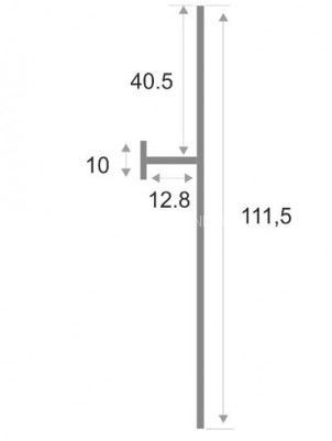 Алюминиевый плинтус скрытого монтажа для гипсокартона 111,5 мм ПЛ-141 серебро матовое 3 м