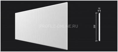 Отделочная стеновая декоративная панель 3D 200х10х2000 мм Decor-Dizayn DD925 из полистирола белая, под покраску 2 м