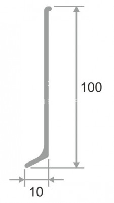 Внутренний уголок для напольного плинтуса ПЛ-100 черный муар