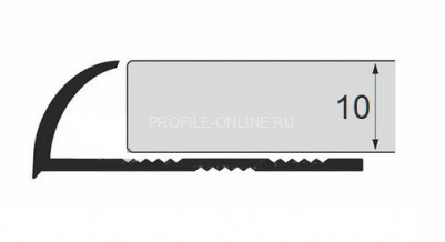 Нержавеющий С-профиль стальной 10 мм ПА-10 шлифованный 3 м
