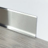Плинтус для пола 80 мм из нержавеющей стали SY044-80H серебро глянец браш 2.5 м
