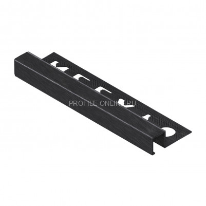 Алюминиевый П-профиль закладной 10х10 мм NEEXY PV31-46-BBL-D черный блестящий браш 2.7м