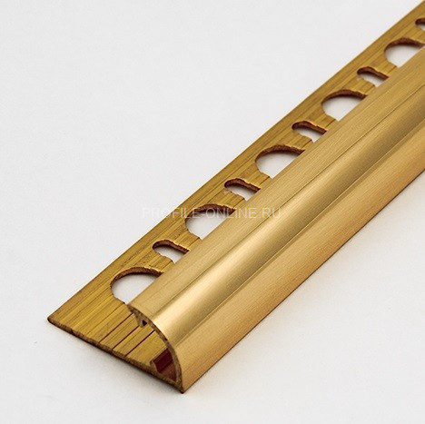 Латунный С-профиль 10 мм Progress Profiles PJOL 10 полированный 2,7 м