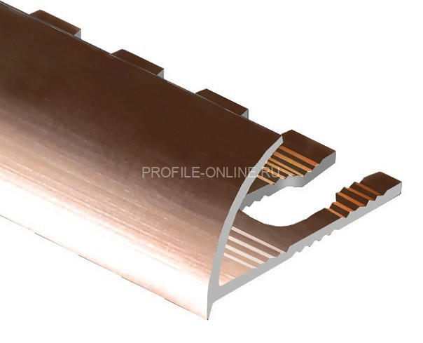 Алюминиевый С-образный профиль гибкий 10 мм PV11-15 eco розовый блестящий 2,7 м