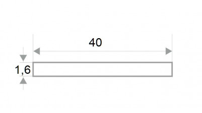 Алюминиевая полоса 40 мм антрацит муар (толщина полосы 1,6 мм) 3м