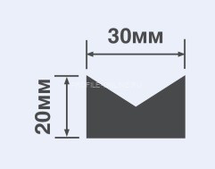 Молдинг 20х30 мм HiWood TRV30 белый 270 см