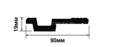 Потолочный плинтус 19х90 мм HiWood A90V1 белый 200 см