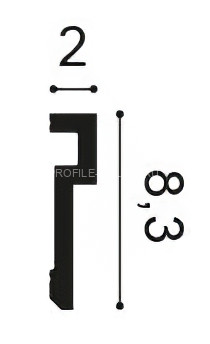 Декоративный гибкий молдинг Orac Decor Duropolymer PX198F белый из дюрополимера 20х83 мм 200 см