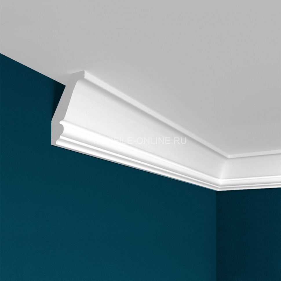Потолочный плинтус Перфект Плюс P24 39 мм 200 см белый из ударопрочного полимера