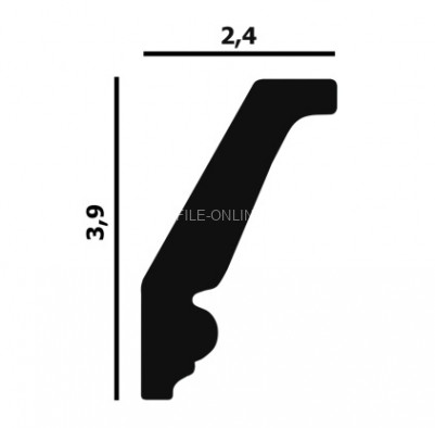Потолочный плинтус Перфект Плюс P24 39 мм 200 см белый из ударопрочного полимера