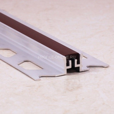Компенсационный профиль алюминиевый ПО-114 коричневый 2,7 м